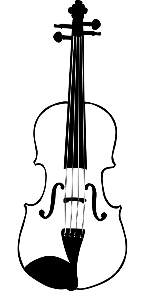 Fiddle black and white